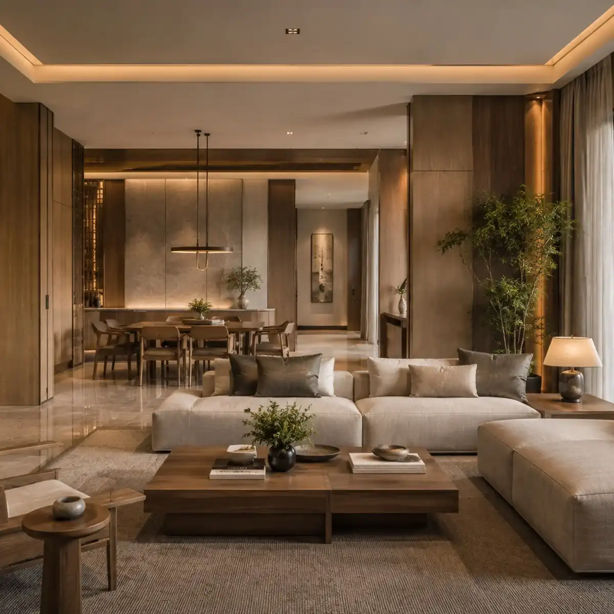 Sakura living and dining room